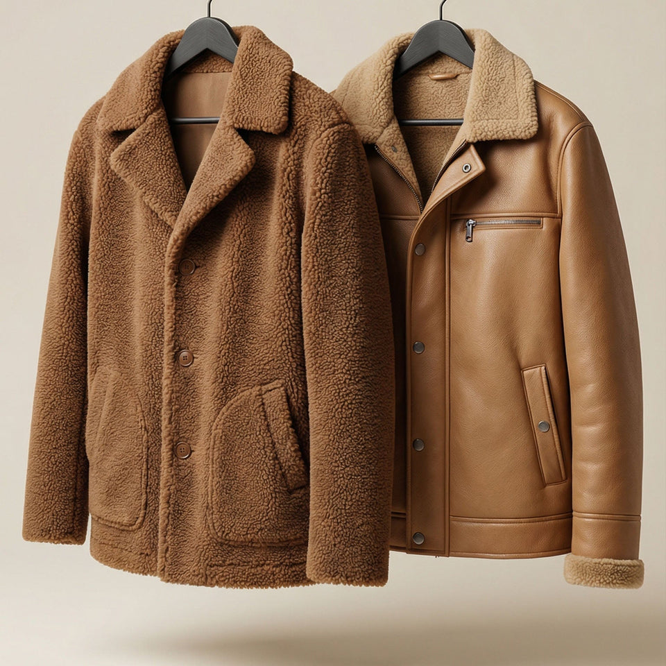 Salvatore Campera de Cuero Reversible Forrada