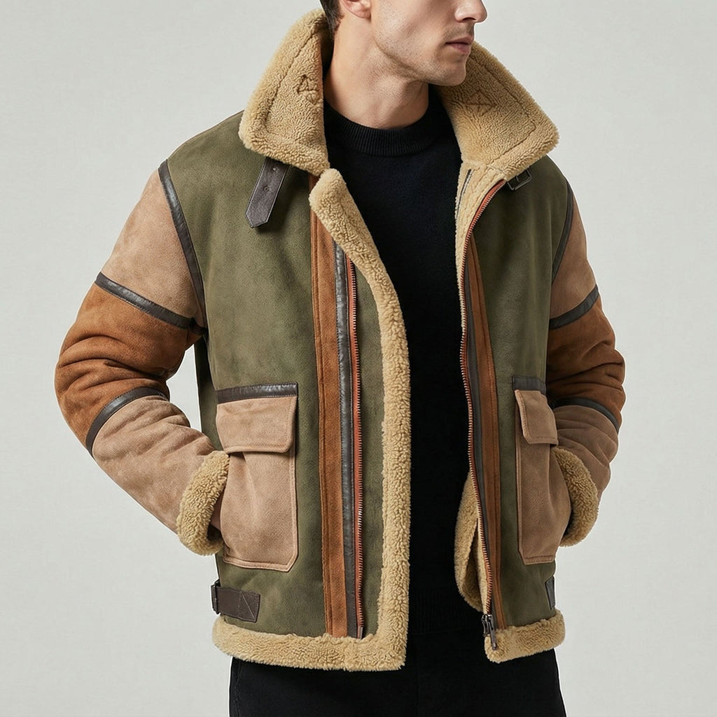 Salvatore Campera de Cuero Forrada de Borrego