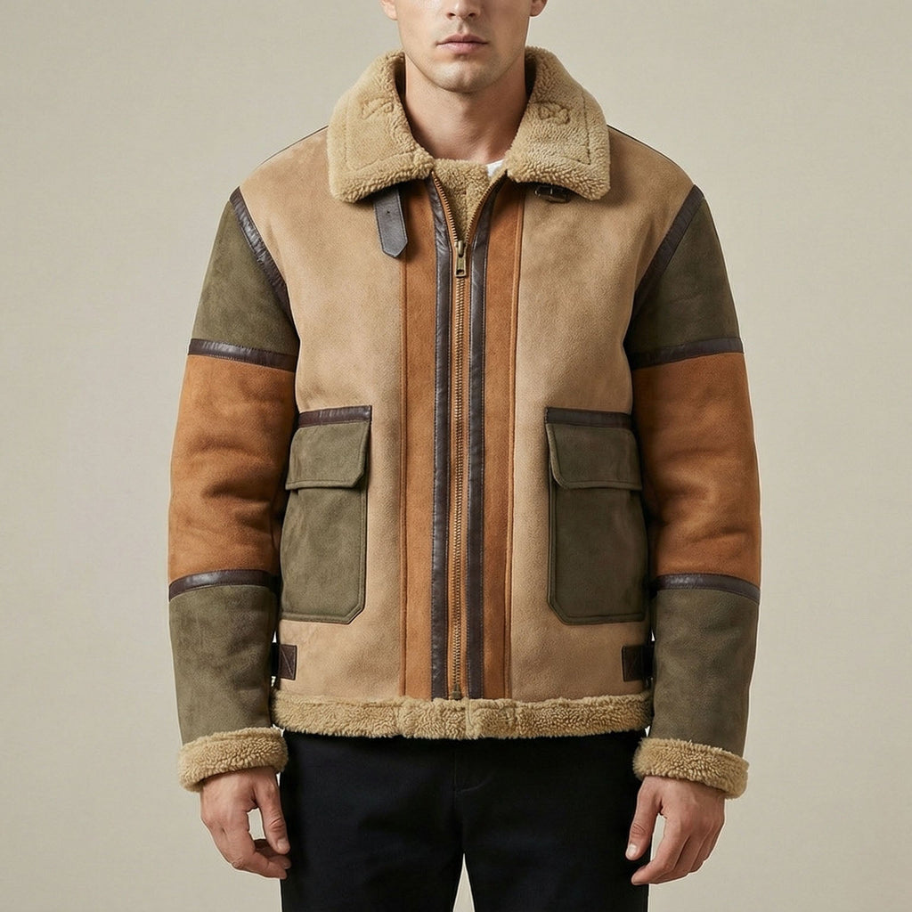 Salvatore Campera de Cuero Forrada de Borrego