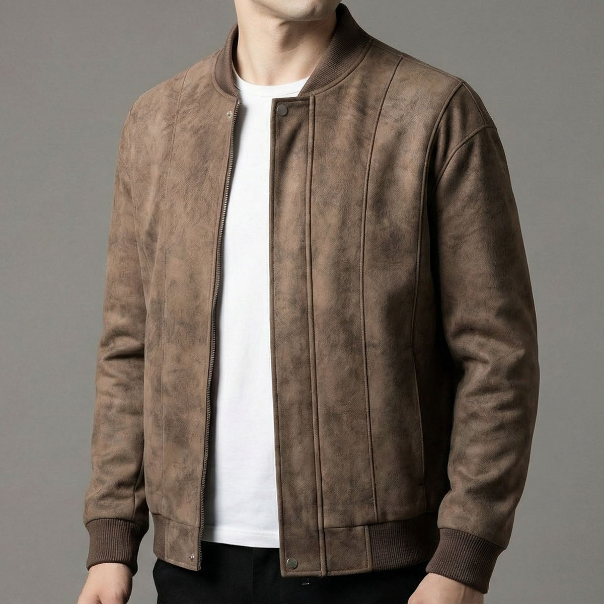 Vittorio Campera de Cuero con Cierre