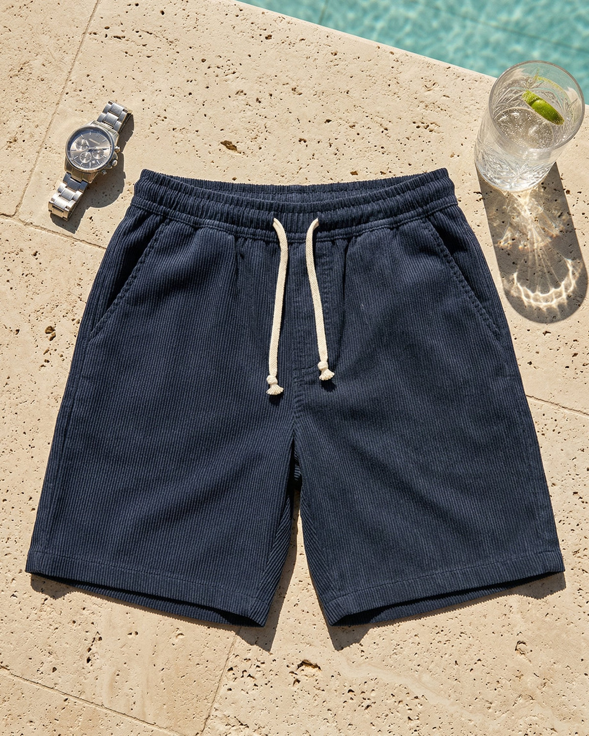 Omar Shorts de Pana con Cordón