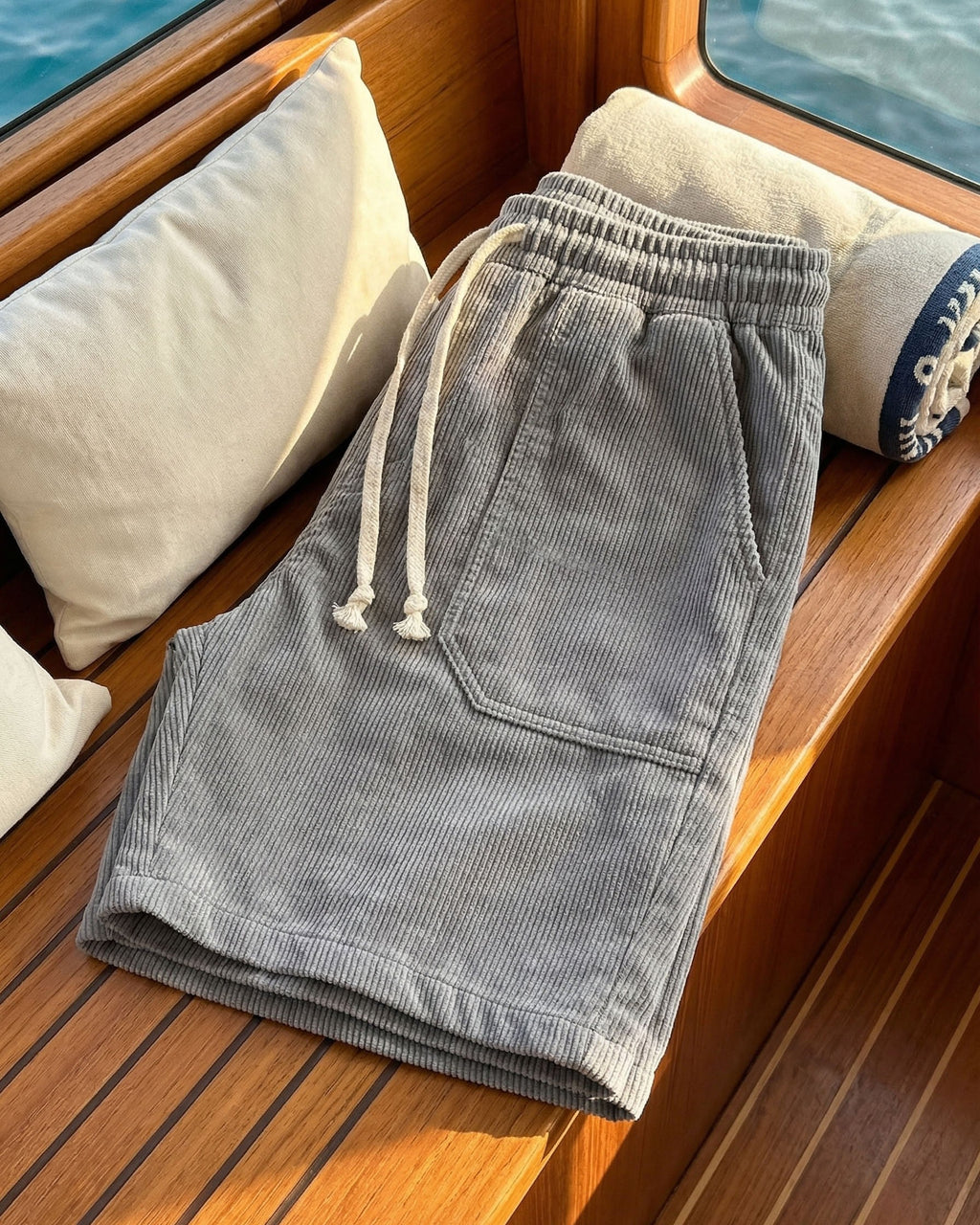 Omar Shorts de Pana con Cordón