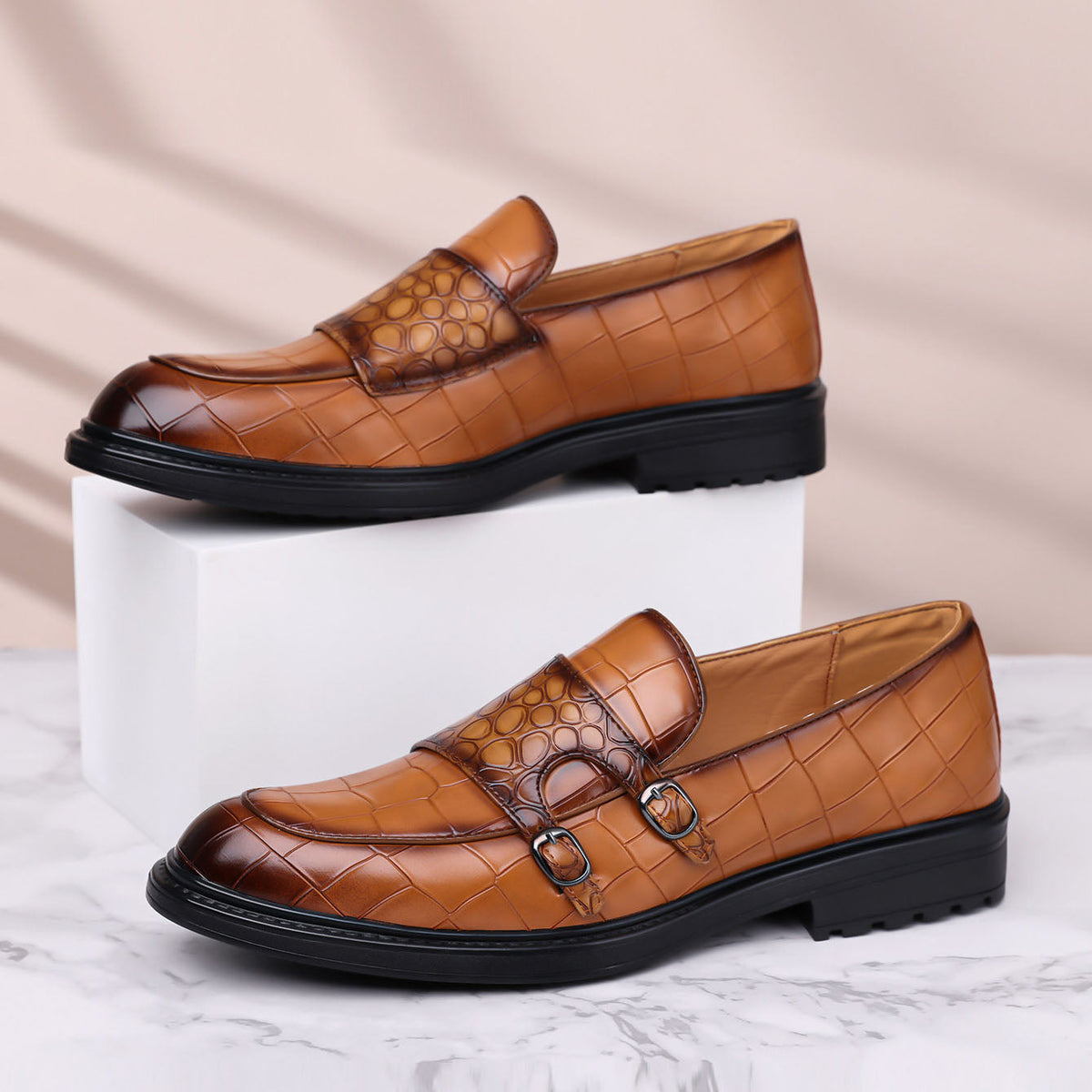Orazio Mocasines de Cuero con Hebilla
