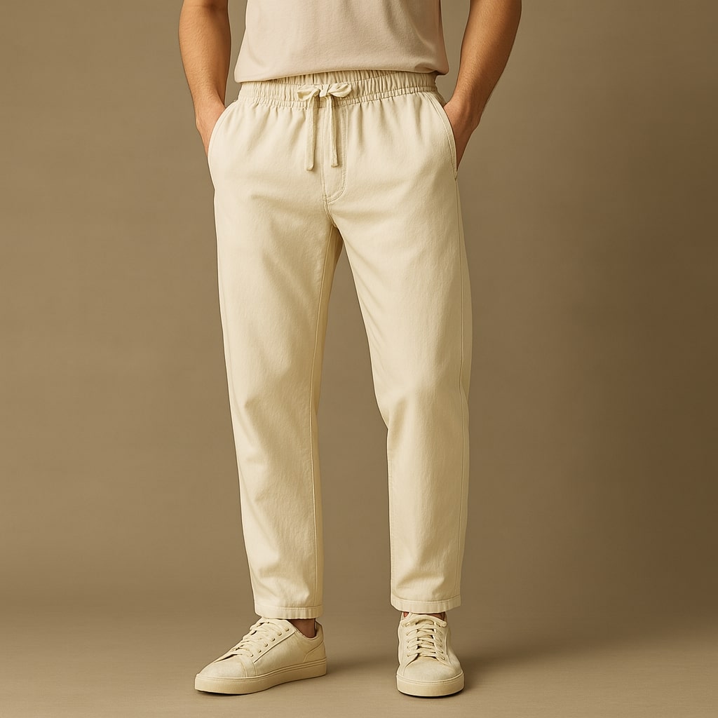 Oscar Pantalón Casual de Algodón con Cordón
