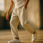 Oscar Pantalón Casual de Algodón con Cordón