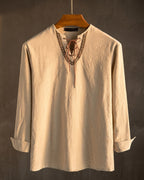 Romano Camisa de Lino Mezcla de Algodón