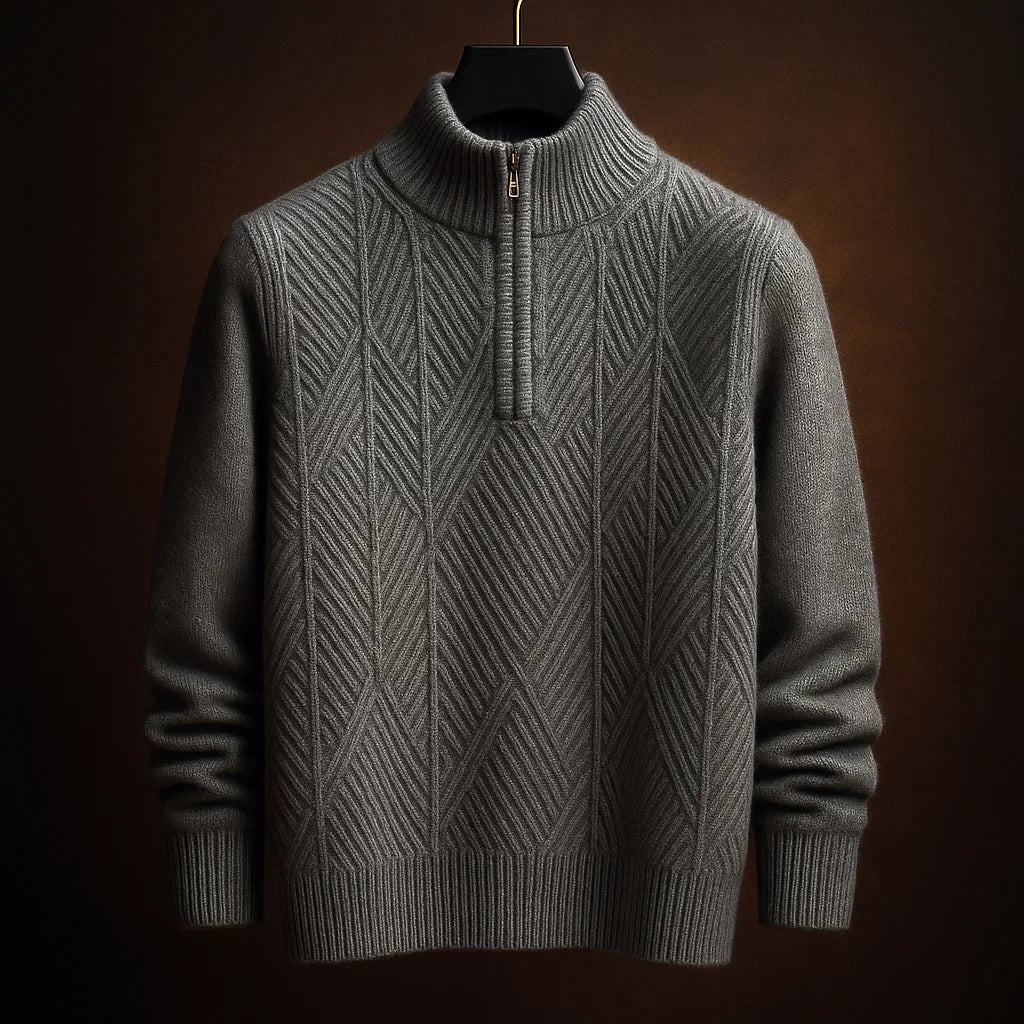 Dario Sweater Texturizado de Medio Cierre
