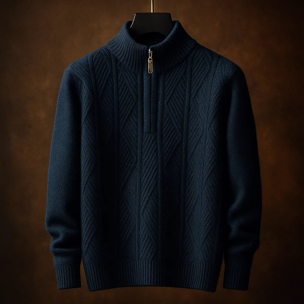 Dario Sweater Texturizado de Medio Cierre