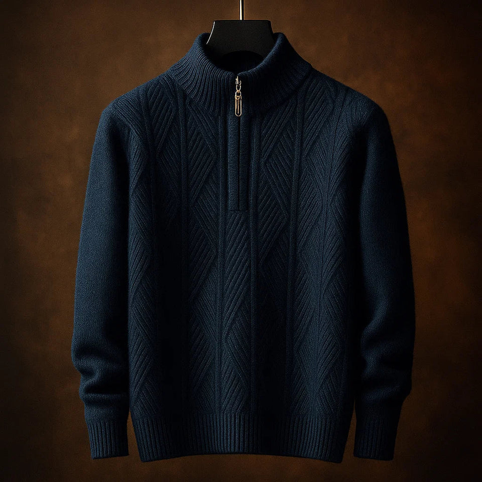 Dario Sweater Texturizado de Medio Cierre