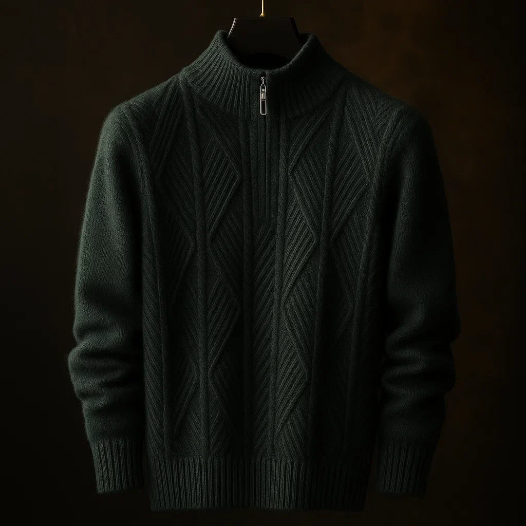 Dario Sweater Texturizado de Medio Cierre
