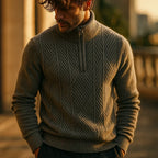 Dario Sweater Texturizado de Medio Cierre