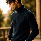 Dario Sweater Texturizado de Medio Cierre